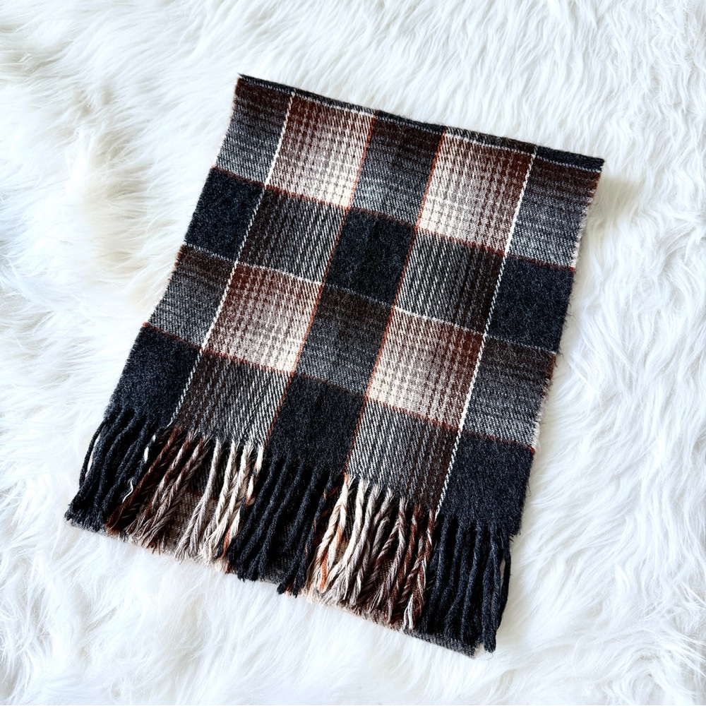 Cashmillion Plaid Fringe Scarf